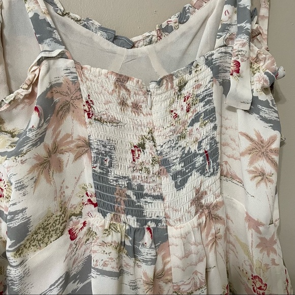 Reformation | NWT Christine Ruffle Mini Dress in Long Beach Size 12 - Picture 8 of 11